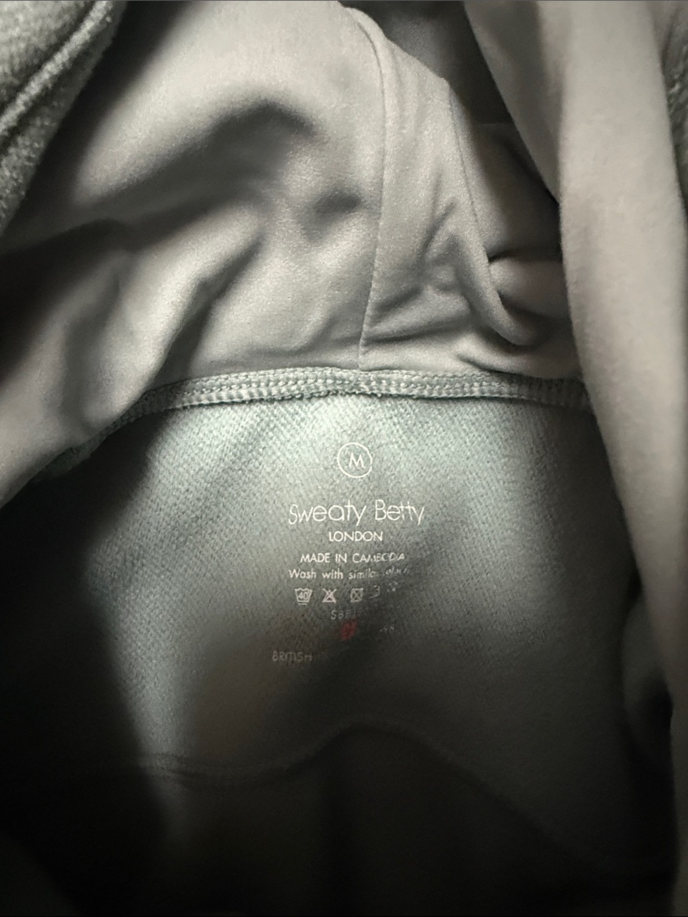 Sweaty Betty Sage Green Hoodie Pullover View 3